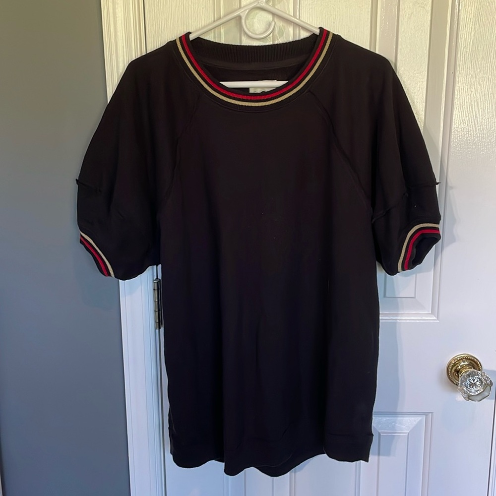 Free People We the Free shirtsleeve sweatshirt. Black. Size XS. New.
